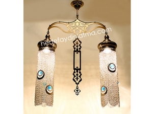 Blue Bead 2'li Pendant