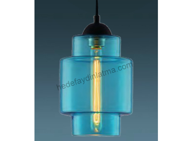 Blue Glass Decorative Pendant