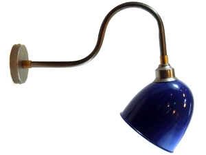 Blue Gooseneck Wall Sconce HDF Light Electric CO 