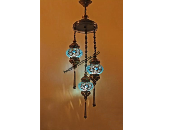 Mosaic Triple Blue Pendant