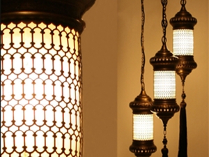 Ottoman 3'lu Glass Pendant