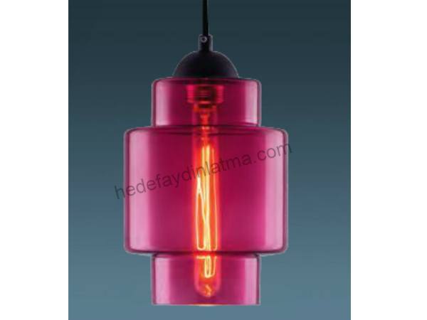 Pink Glass Decorative Pendant 