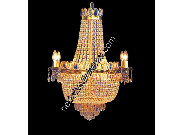 Pirinç Crystal Avize