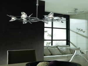 Pseecli The Six Modern Chrome Pendant
