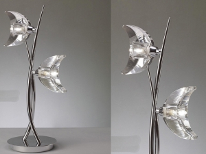 Pseecli Dual Chrome Table Lamp
