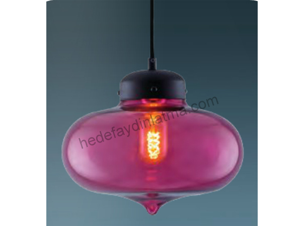 Colored Dished Metal Pendant