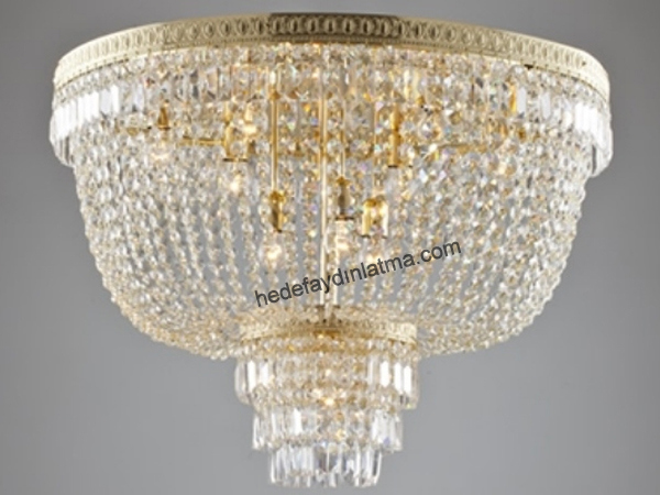 Yellow 80's Ceiling Chandelier