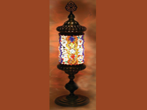 Sarı Desen Mozaik Masa Lambası