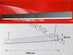 Siyah 120 cm Modern Ofis Sarkit