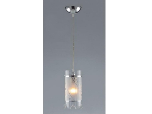 Stary Dual Chrome Cylinder Glass Modern Pendant
