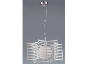 Caged White Modern Single Pendant