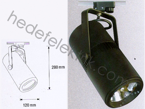 Tekli Silindir Siyah Metal Halide
