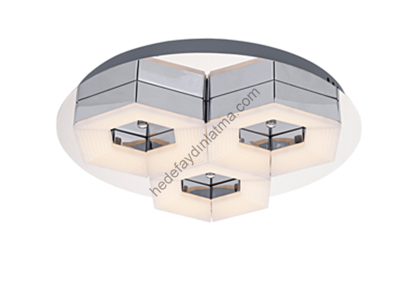 Tinto 3'lü Chrome Ceiling Armature