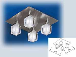 Tresco Nickel Ceiling Lamp