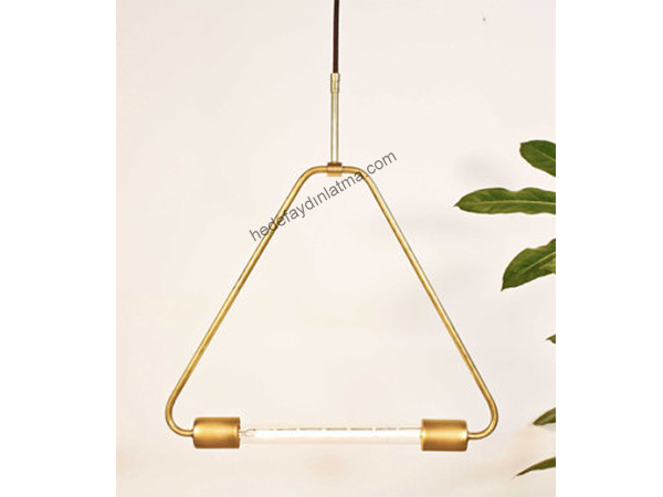 Triangle Brass Pendant 