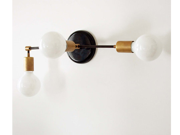 Triple Wall Sconce Brass Fixture
