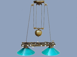 Turkuaz Asansörlü Chandelier