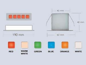 Uzun Kareli LED Downlight-190mm