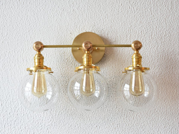 Vanity Light Three Globe Sconce