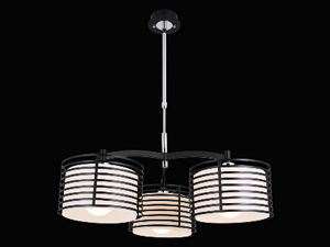 Zambak 3\'lü Modern Siyah Sarkit